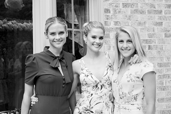 Maddie luncheonMay2017sistersbw